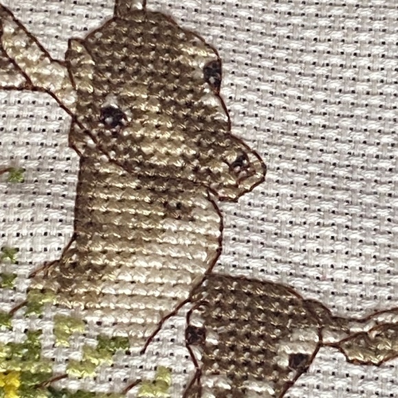 Norman Rockwell vintage cross stitch with couple & animals - Picture 7 of 16